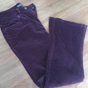 Liz Claiborne Tabitha plum corduroy pants